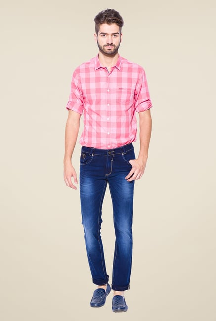 Mufti Blue Lightly Washed Skinny Fit Jeans Mufti Blue Lightly Washed Skinny Fit Jeans