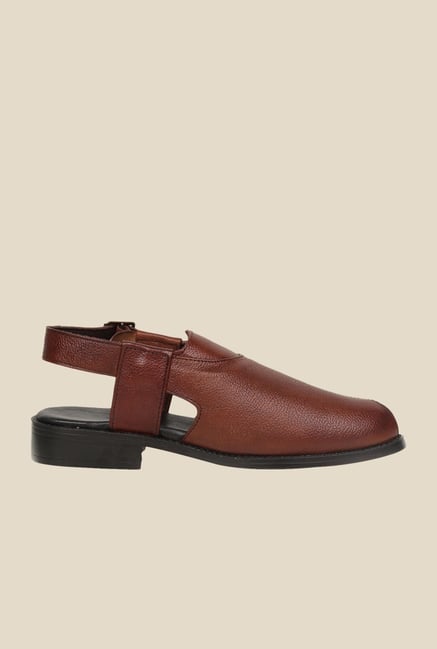 Bruno Manetti Brown Back Strap Sandals Bruno Manetti Brown Back Strap Sandals