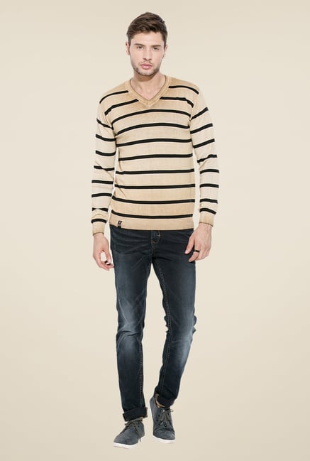 Mufti Khaki Striped Sweatshirt Mufti Khaki Striped Sweatshirt
