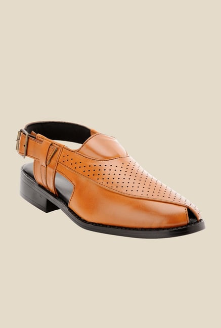 Bruno Manetti Tan Back Strap Sandals Bruno Manetti Tan Back Strap Sandals