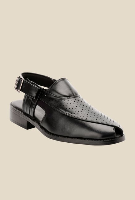 Bruno Manetti Black Back Strap Sandals Bruno Manetti Black Back Strap Sandals