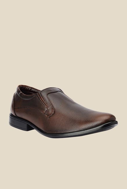 Bruno Manetti Brown Formal Slip-Ons Bruno Manetti Brown Formal Slip-Ons