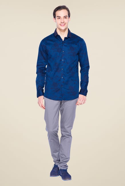 Mufti Navy Floral Print Shirt Mufti Navy Floral Print Shirt