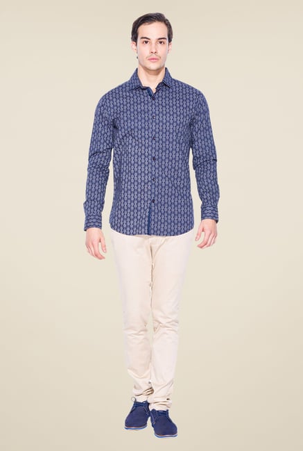 Mufti Navy Printed Shirt Mufti Navy Printed Shirt