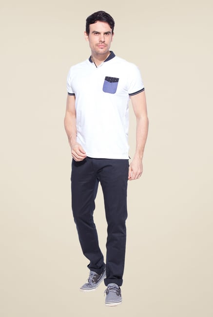 Mufti Navy Slim Fit Trousers Mufti Navy Slim Fit Trousers