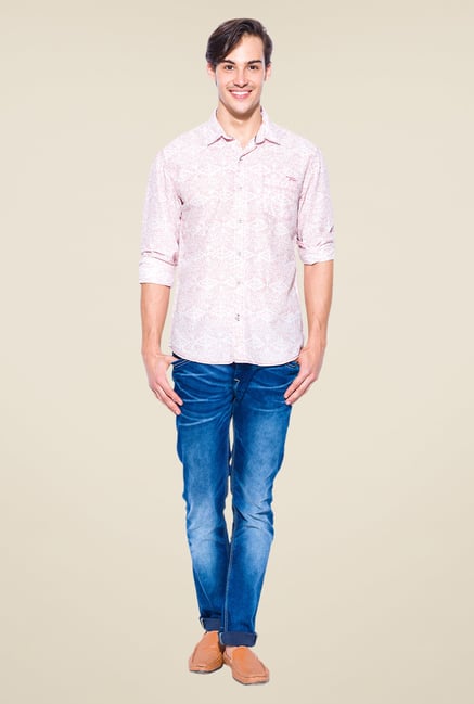 Mufti Pink Printed Shirt Mufti Pink Printed Shirt