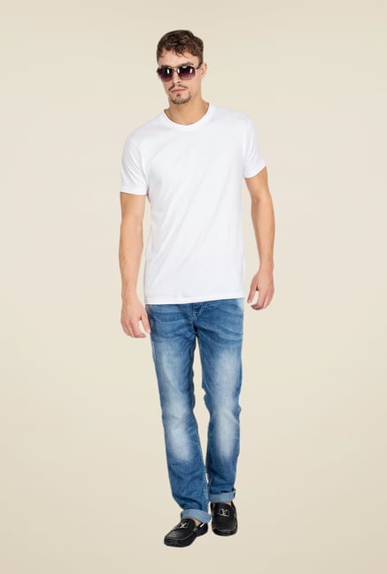 Mufti Medium Blue Distressed Jeans Mufti Medium Blue Distressed Jeans