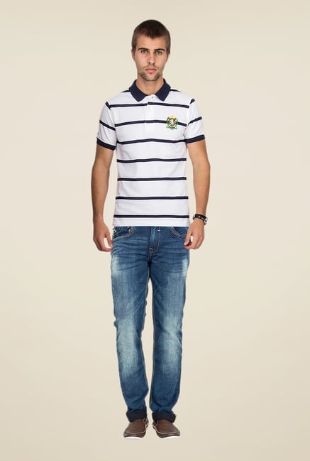 Mufti Blue Distressed Regular Fit Jeans Mufti Blue Distressed Regular Fit Jeans