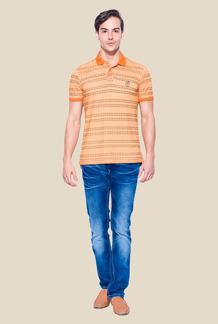 Mufti Orange Slim Fit Polo T Shirt Mufti Orange Slim Fit Polo T Shirt
