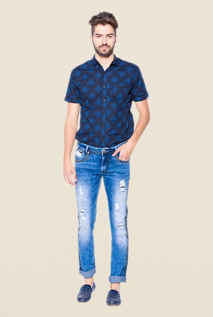 Mufti Medium Blue Slim Fit Jeans Mufti Medium Blue Slim Fit Jeans