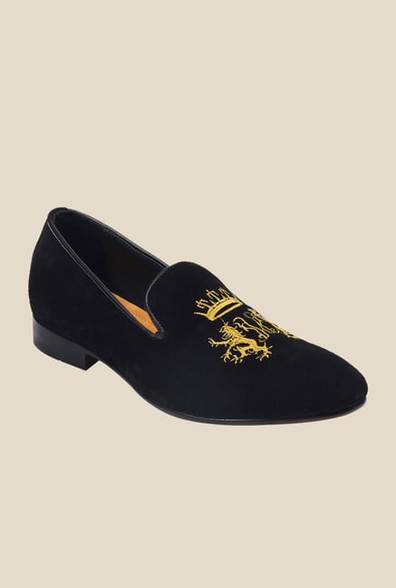 Bruno Manetti Black & Yellow Casual Loafers Bruno Manetti Black & Yellow Casual Loafers