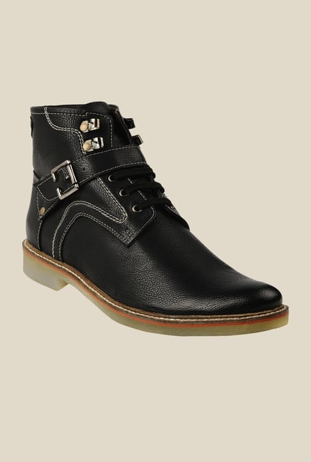 Bruno Manetti Black Biker Boots Bruno Manetti Black Biker Boots