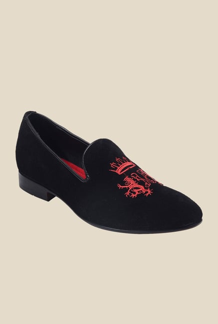 Bruno Manetti Black & Red Casual Loafers Bruno Manetti Black & Red Casual Loafers