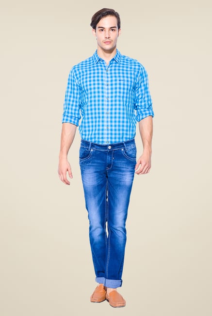Mufti Dark Blue Heavily Washed Jeans Mufti Dark Blue Heavily Washed Jeans