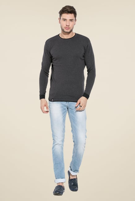 Mufti Grey Round Neck Sweatshirt Mufti Grey Round Neck Sweatshirt