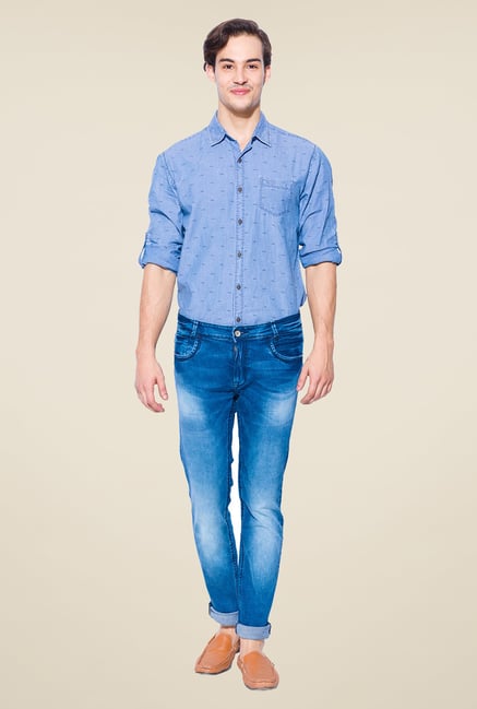Mufti Dark Blue Slim Fit Cotton Jeans Mufti Dark Blue Slim Fit Cotton Jeans