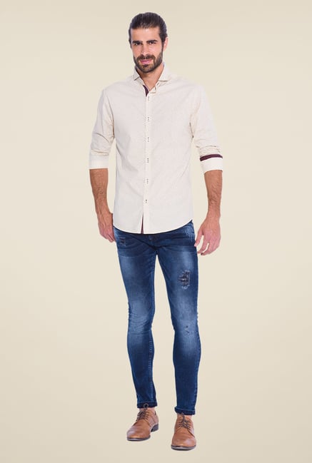 Mufti Beige Printed Shirt Mufti Beige Printed Shirt