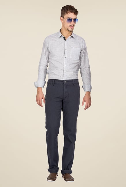 Mufti Grey Slim Fit Trousers Mufti Grey Slim Fit Trousers