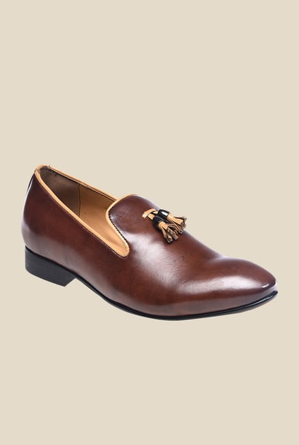 Bruno Manetti Brown Heeled Moccasins Bruno Manetti Brown Heeled Moccasins