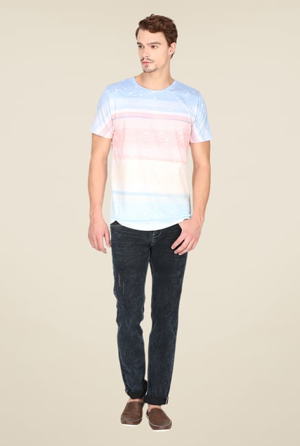 Mufti Black Distressed Regular Fit Jeans Mufti Black Distressed Regular Fit Jeans