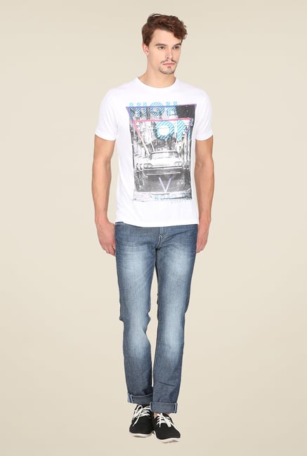 Mufti Blue Slim Fit Lightly Washed Jeans Mufti Blue Slim Fit Lightly Washed Jeans