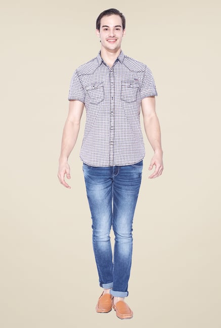 Mufti Khaki Checked Shirt Mufti Khaki Checked Shirt