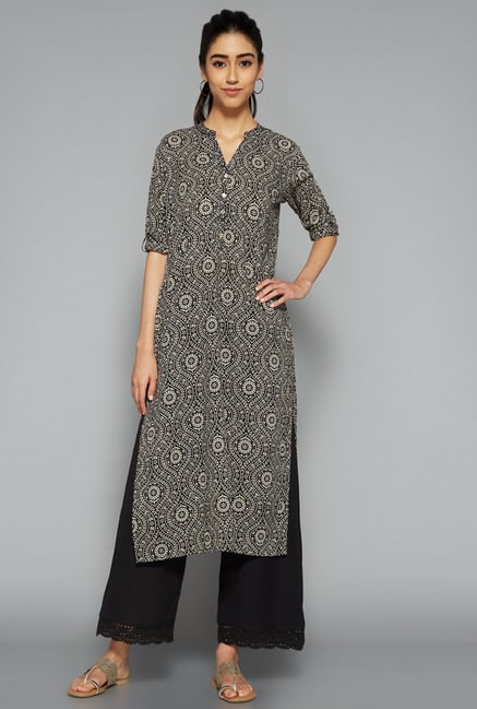 Utsa by Westside Black Printed Kurta Utsa by Westside Black Printed Kurta
