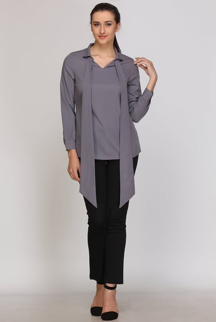 Kaaryah Grey Solid Top Kaaryah Grey Solid Top