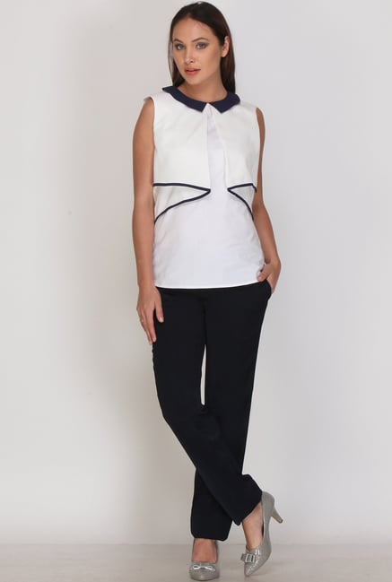Kaaryah White Solid Top Kaaryah White Solid Top