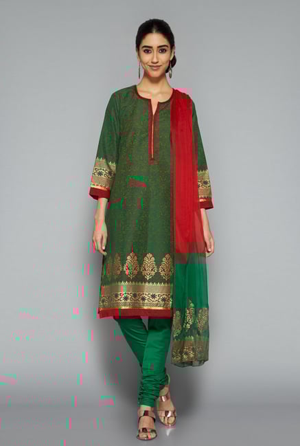 Vark by Westside Green Printed Suit Set Vark by Westside Green Printed Suit Set