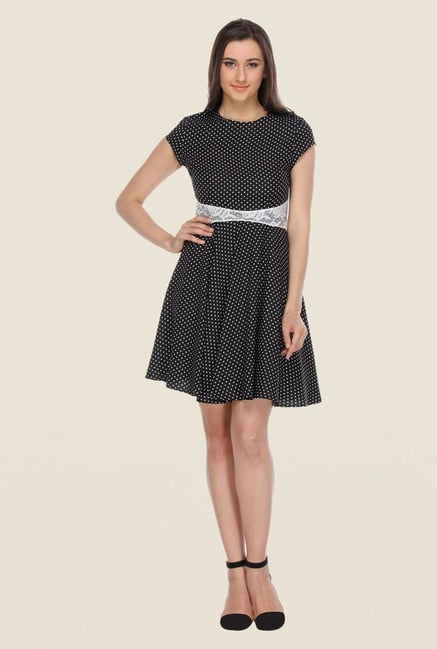 Kaaryah Black Polka Dot Dress Kaaryah Black Polka Dot Dress
