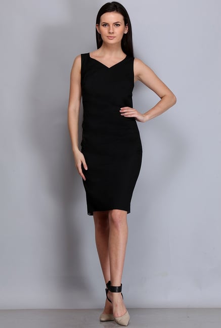 Kaaryah Black Solid Dress Kaaryah Black Solid Dress