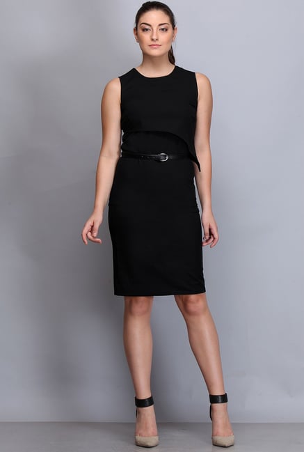 Kaaryah Black Solid Dress Kaaryah Black Solid Dress
