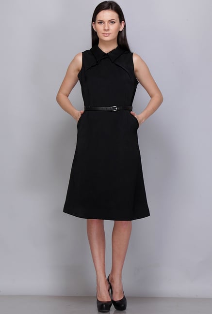 Kaaryah Black Solid Dress Kaaryah Black Solid Dress