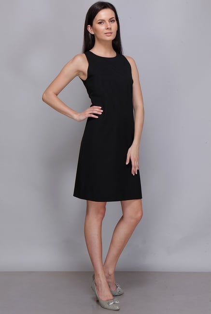 Kaaryah Black Solid Dress Kaaryah Black Solid Dress