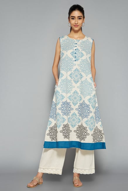 Utsa by Westside Off White Printed Kurta Utsa by Westside Off White Printed Kurta