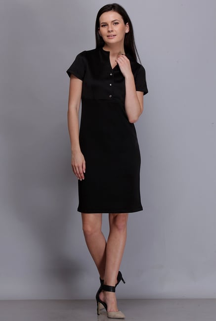 Kaaryah Black Solid Dress Kaaryah Black Solid Dress