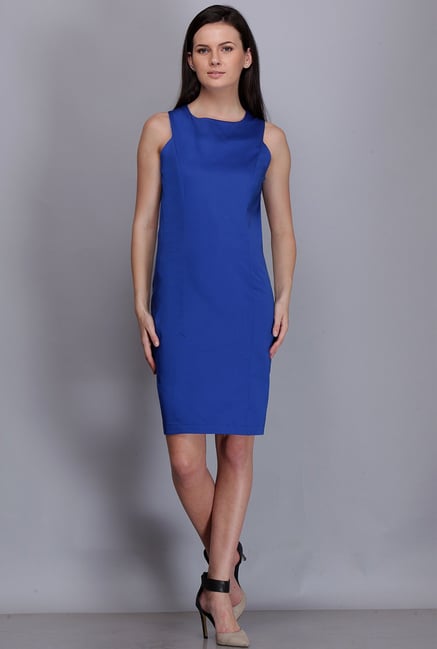 Kaaryah Indigo Solid Dress Kaaryah Indigo Solid Dress
