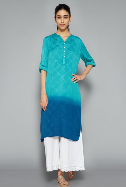 Utsa by Westside Turquoise Printed Kurta Utsa by Westside Turquoise Printed Kurta