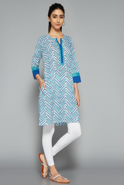 Utsa by Westside Blue Printed Kurti Utsa by Westside Blue Printed Kurti