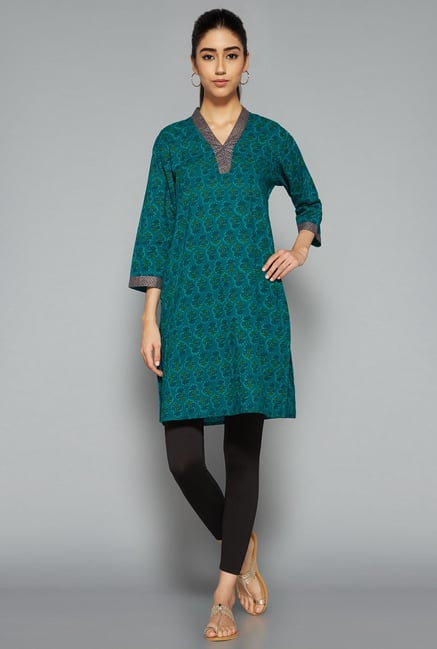 Utsa by Westside Green Printed Kurti Utsa by Westside Green Printed Kurti