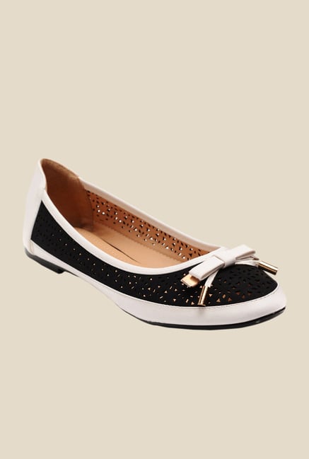 Bruno Manetti Black & Beige Flat Ballets Bruno Manetti Black & Beige Flat Ballets