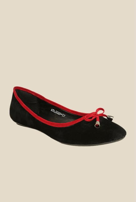 Bruno Manetti Black & Red Flat Ballets Bruno Manetti Black & Red Flat Ballets