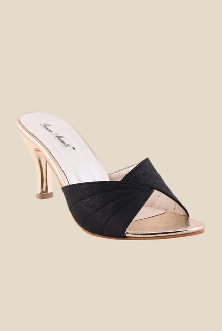Bruno Manetti Black Stiletto Heeled Sandals Bruno Manetti Black Stiletto Heeled Sandals