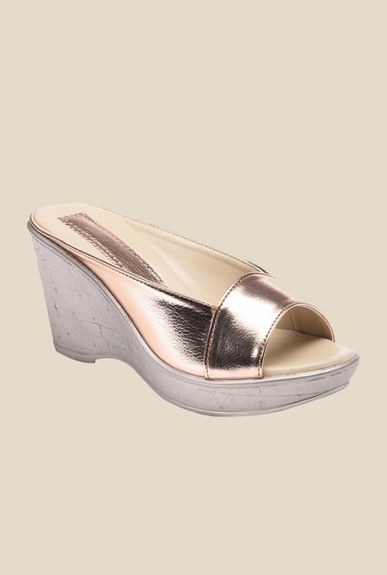 Bruno Manetti Bronze Wedge Heeled Sandals Bruno Manetti Bronze Wedge Heeled Sandals