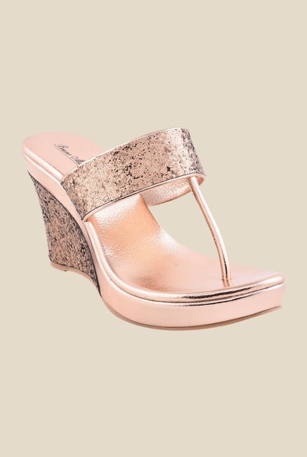 Bruno Manetti Copper T-Strap Wedges Bruno Manetti Copper T-Strap Wedges