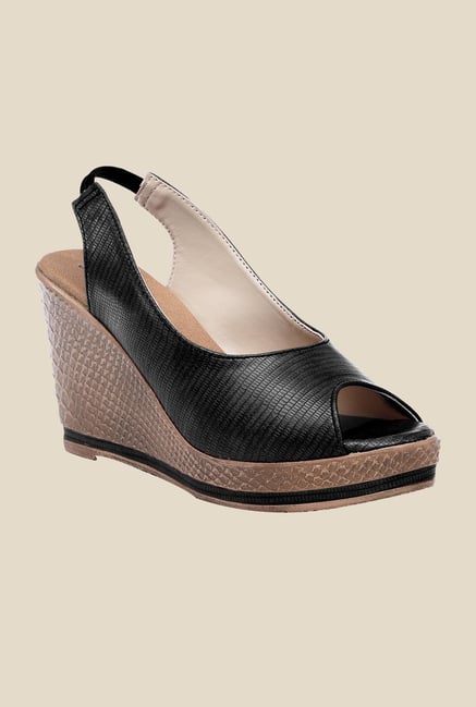 Bruno Manetti Black Sling Back Wedges Bruno Manetti Black Sling Back Wedges