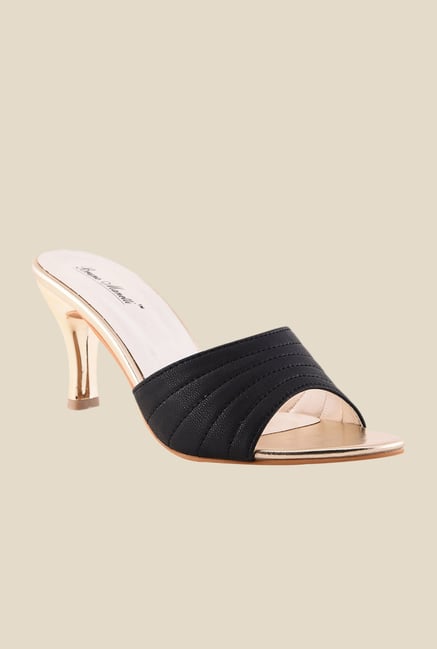 Bruno Manetti Black Stiletto Heeled Sandals Bruno Manetti Black Stiletto Heeled Sandals