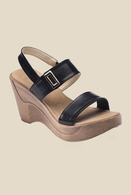 Bruno Manetti Black Sling Back Wedges Bruno Manetti Black Sling Back Wedges