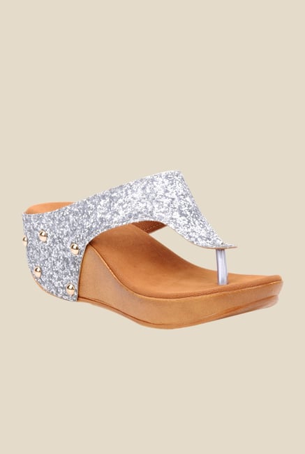 Bruno Manetti Silver Thong Sandals Bruno Manetti Silver Thong Sandals